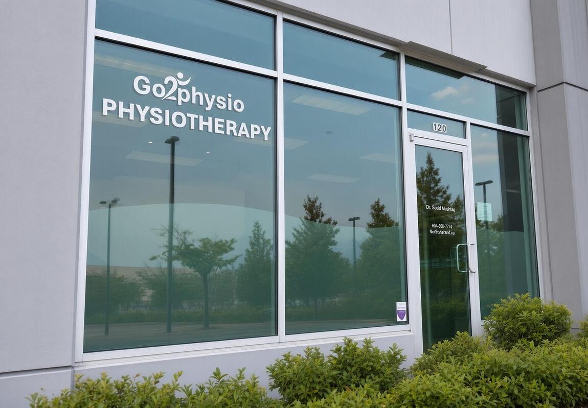 Go2physio clinic entrance Harbourside Drive North Vancouver